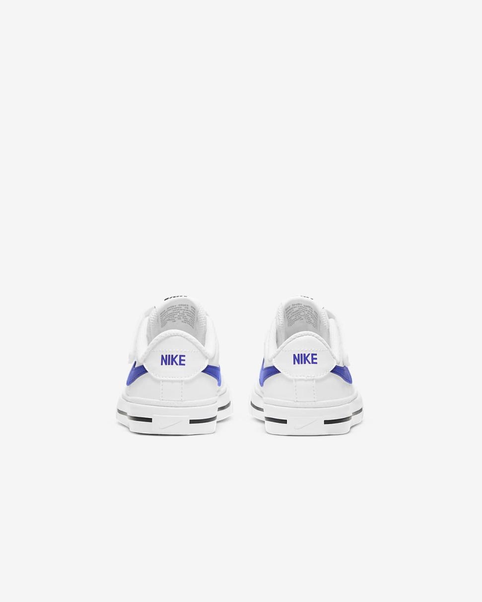 Nike Court Legacy White/Black/Game Royal | Kids Nike First Day Kicks