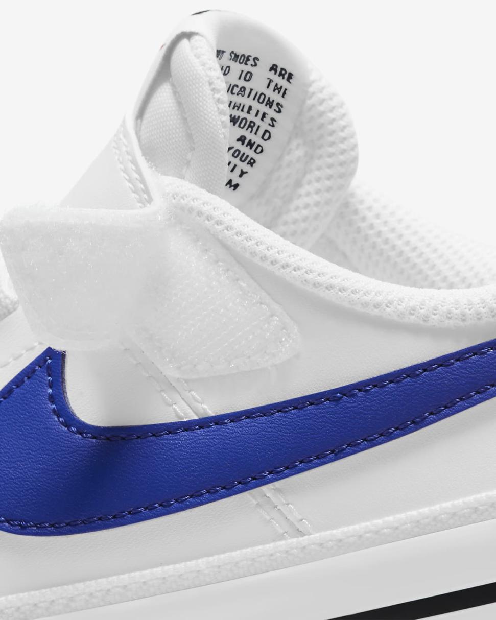 Nike Court Legacy White/Black/Game Royal | Kids Nike First Day Kicks
