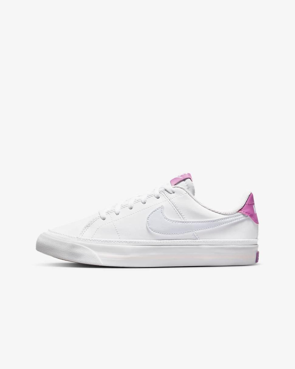 Nike Court Legacy White/Cosmic Fuchsia/Pearl Pink/Football Grey | Kids Nike First Day Kicks