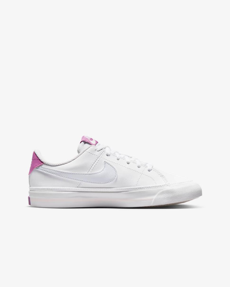 Nike Court Legacy White/Cosmic Fuchsia/Pearl Pink/Football Grey | Kids Nike First Day Kicks