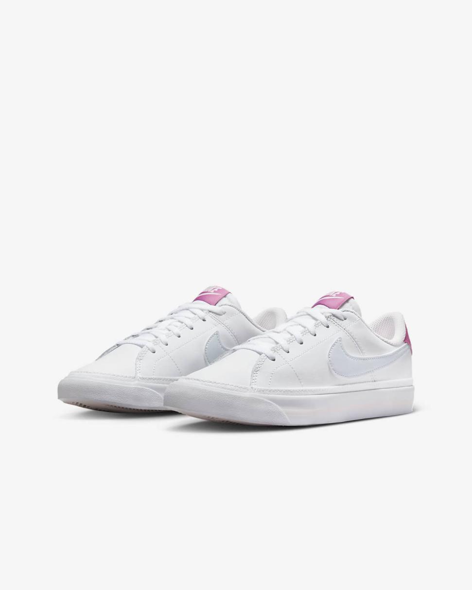 Nike Court Legacy White/Cosmic Fuchsia/Pearl Pink/Football Grey | Kids Nike First Day Kicks