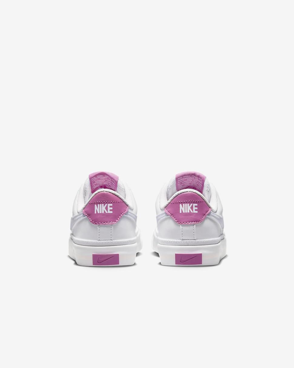 Nike Court Legacy White/Cosmic Fuchsia/Pearl Pink/Football Grey | Kids Nike First Day Kicks