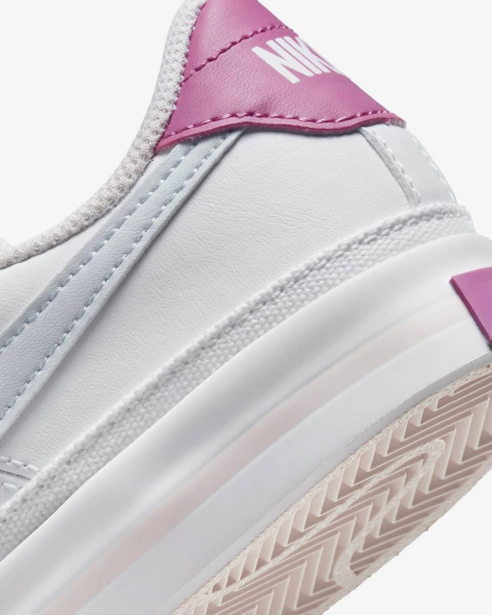 Nike Court Legacy White/Cosmic Fuchsia/Pearl Pink/Football Grey | Kids Nike First Day Kicks