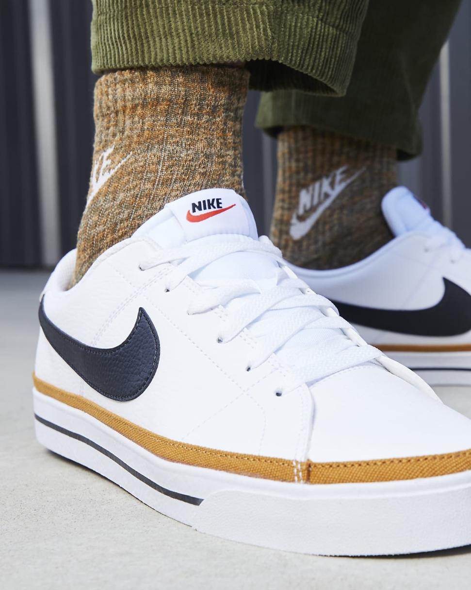 Nike Court Legacy White/Desert Ochre/Black | Mens Nike First Day Kicks