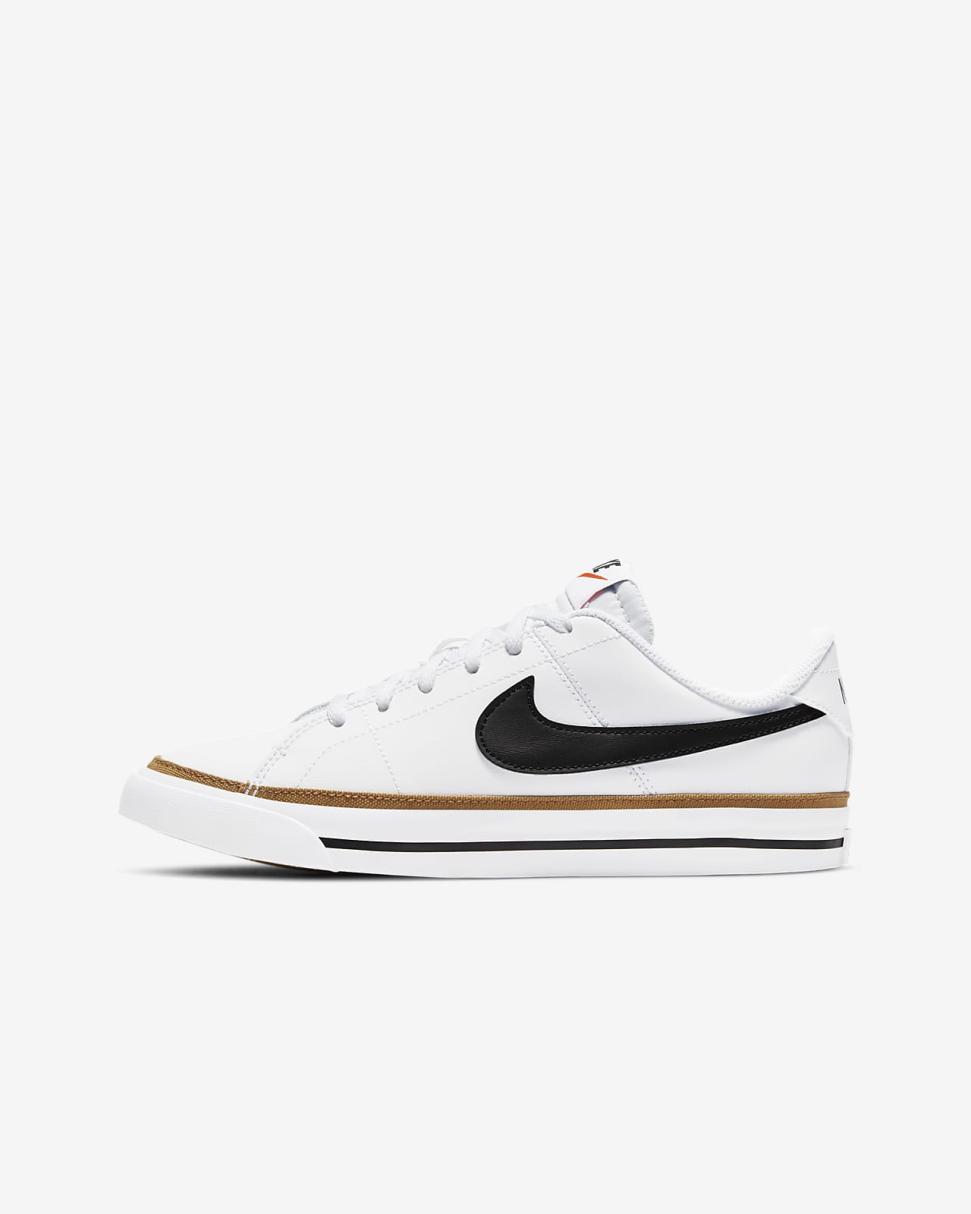 Nike Court Legacy White/Desert Ochre/Gum Light Brown/Black | Kids Nike Lifestyle