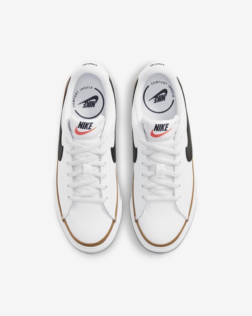 Nike Court Legacy White/Desert Ochre/Gum Light Brown/Black | Kids Nike Lifestyle