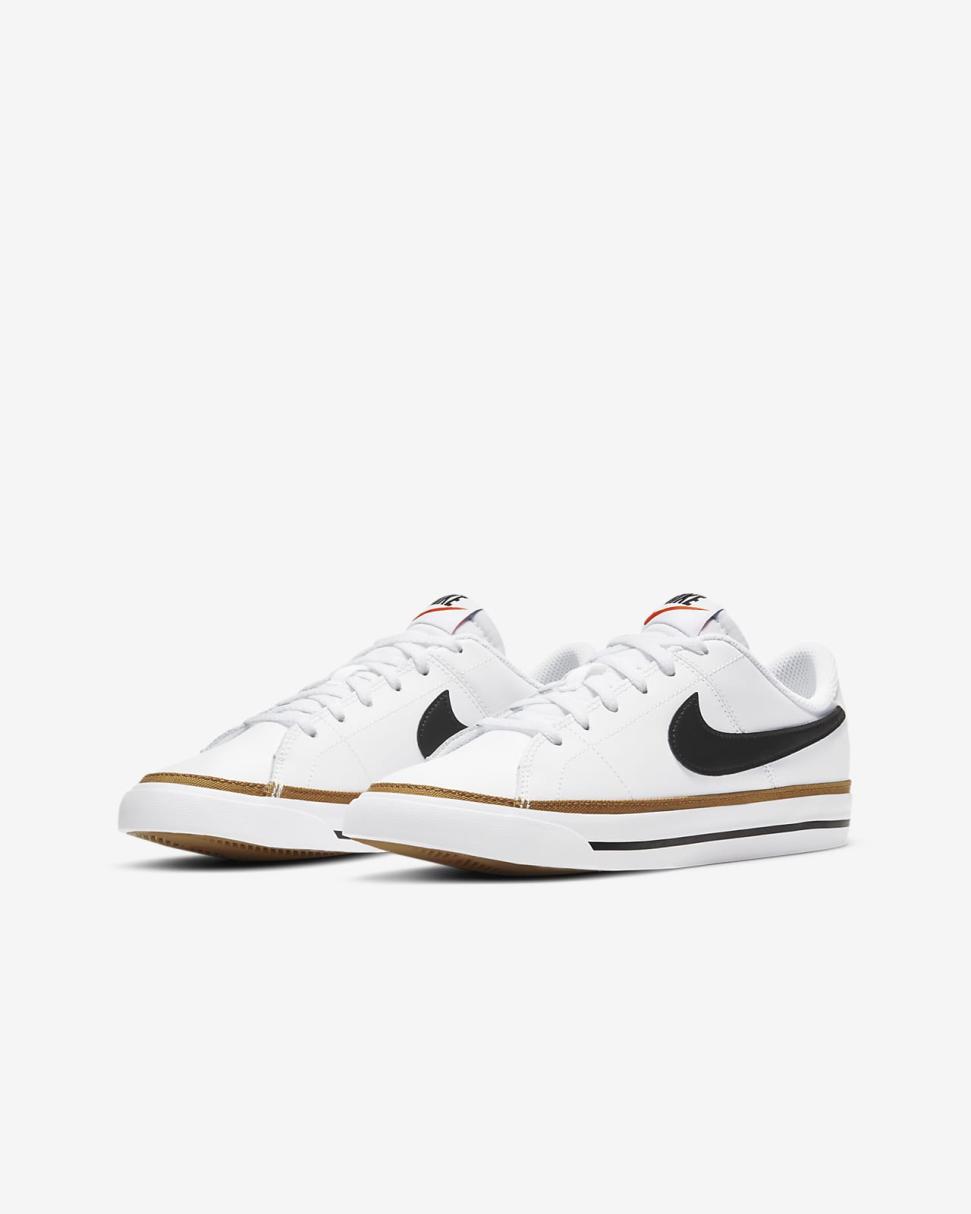 Nike Court Legacy White/Desert Ochre/Gum Light Brown/Black | Kids Nike Lifestyle