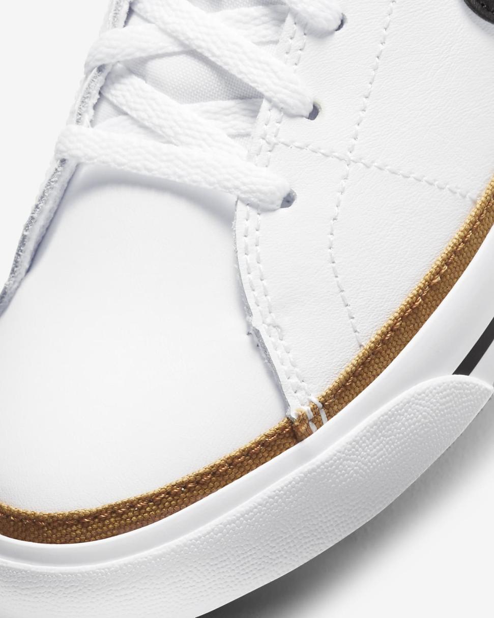 Nike Court Legacy White/Desert Ochre/Gum Light Brown/Black | Kids Nike Lifestyle