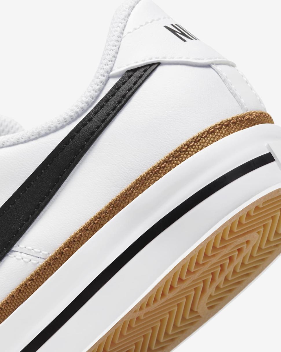 Nike Court Legacy White/Desert Ochre/Gum Light Brown/Black | Kids Nike Lifestyle
