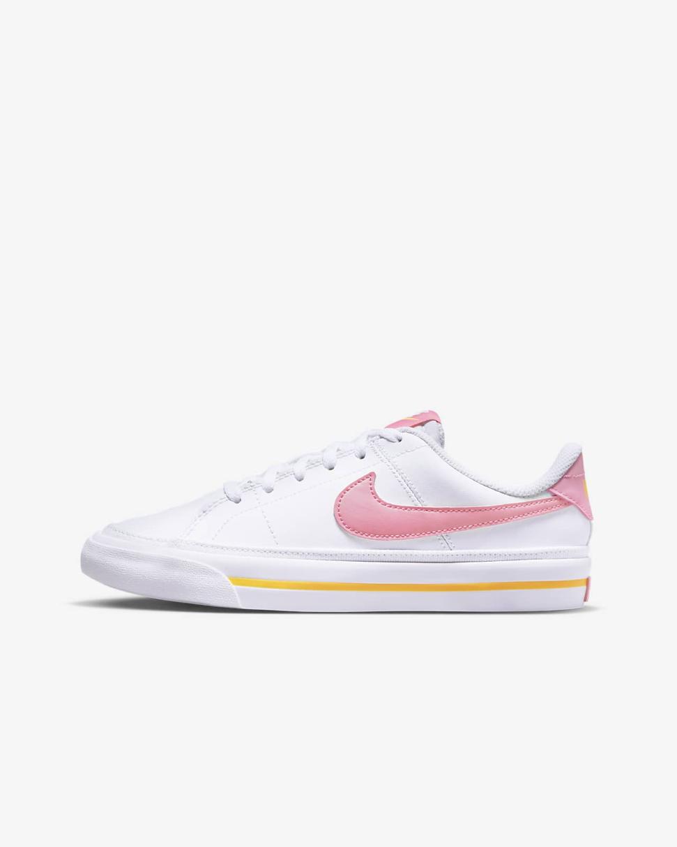 Nike Court Legacy White/Laser Orange/Coral Chalk | Kids Nike First Day Kicks