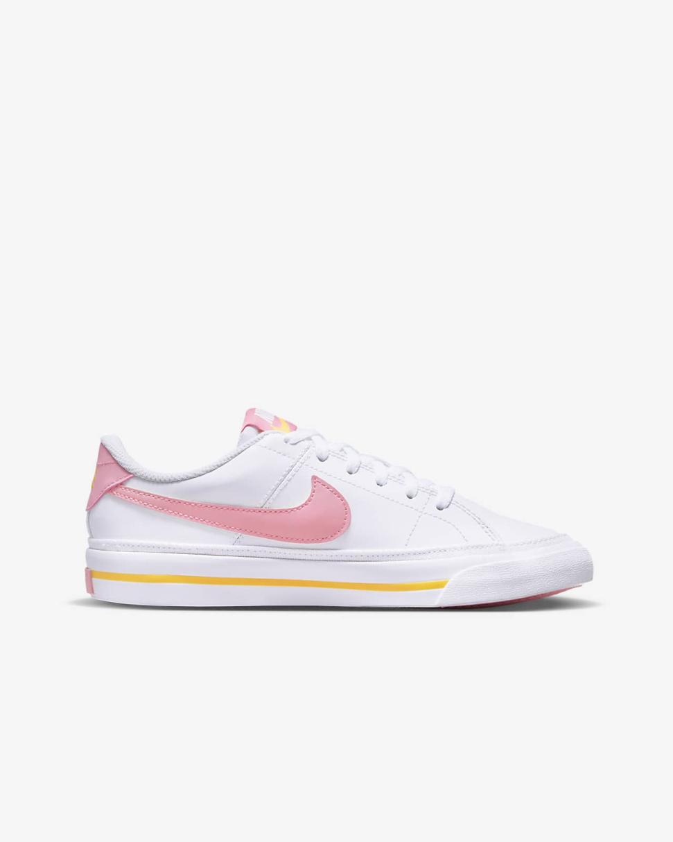 Nike Court Legacy White/Laser Orange/Coral Chalk | Kids Nike First Day Kicks