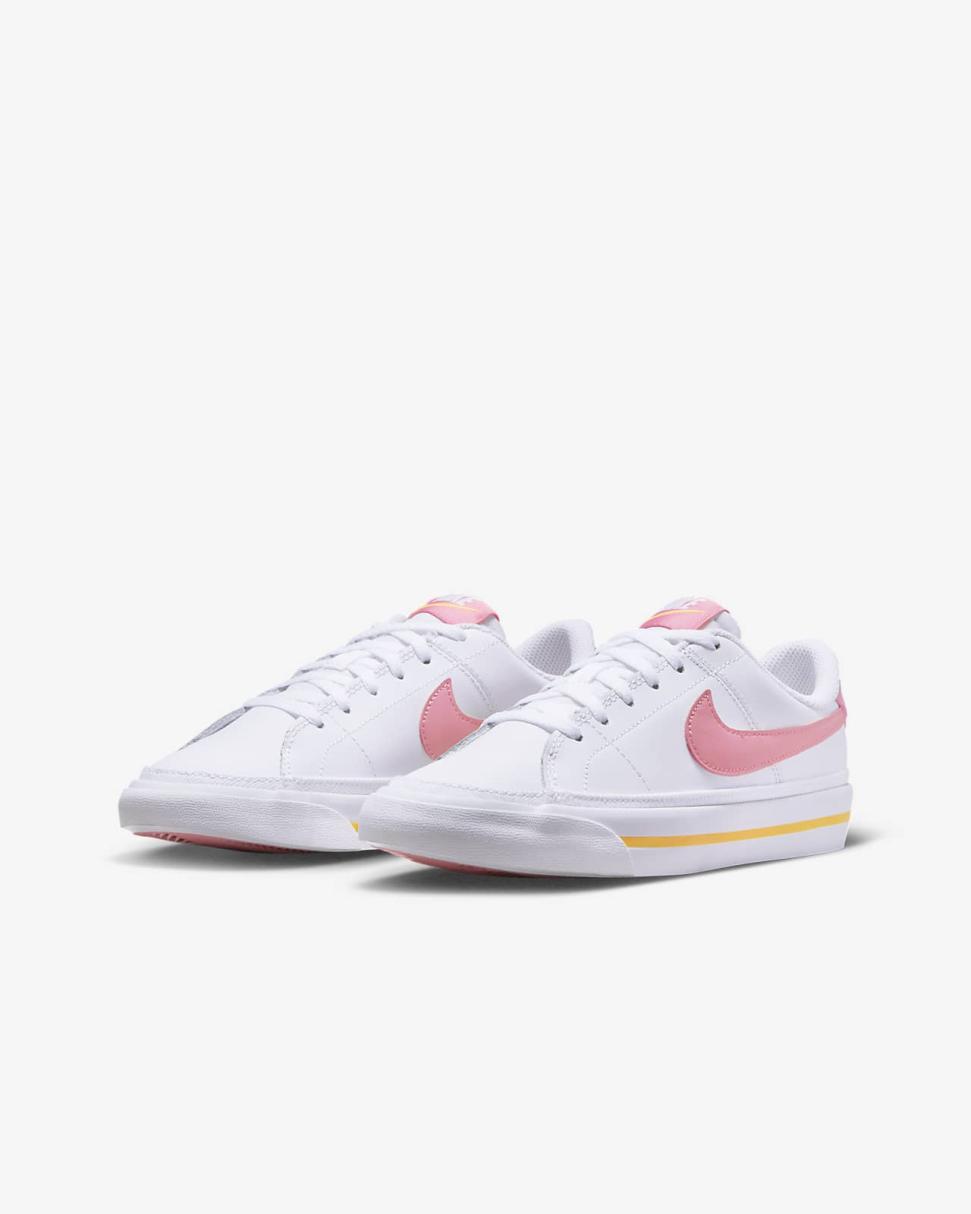 Nike Court Legacy White/Laser Orange/Coral Chalk | Kids Nike First Day Kicks