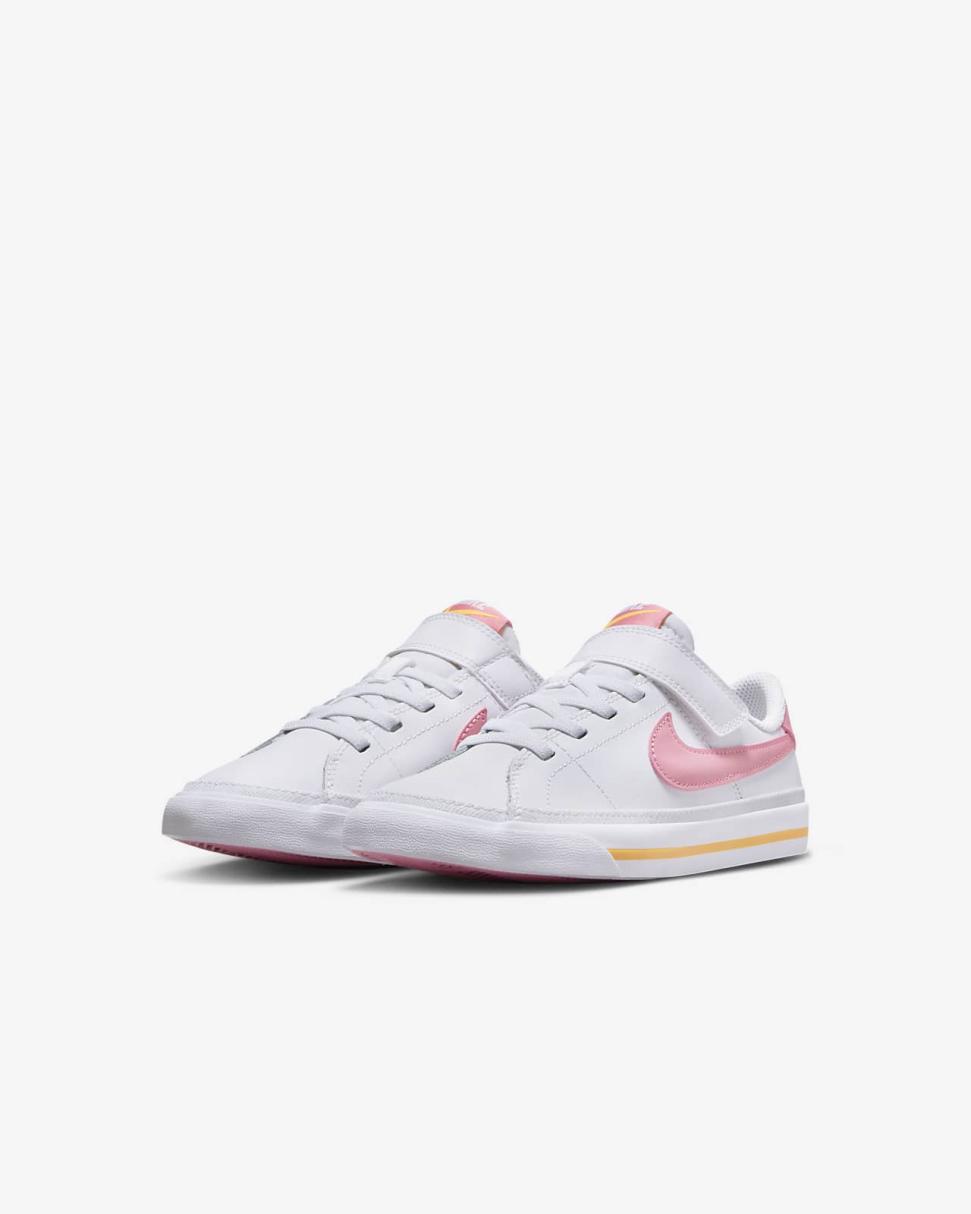 Nike Court Legacy White/Laser Orange/Coral Chalk | Kids Nike First Day Kicks