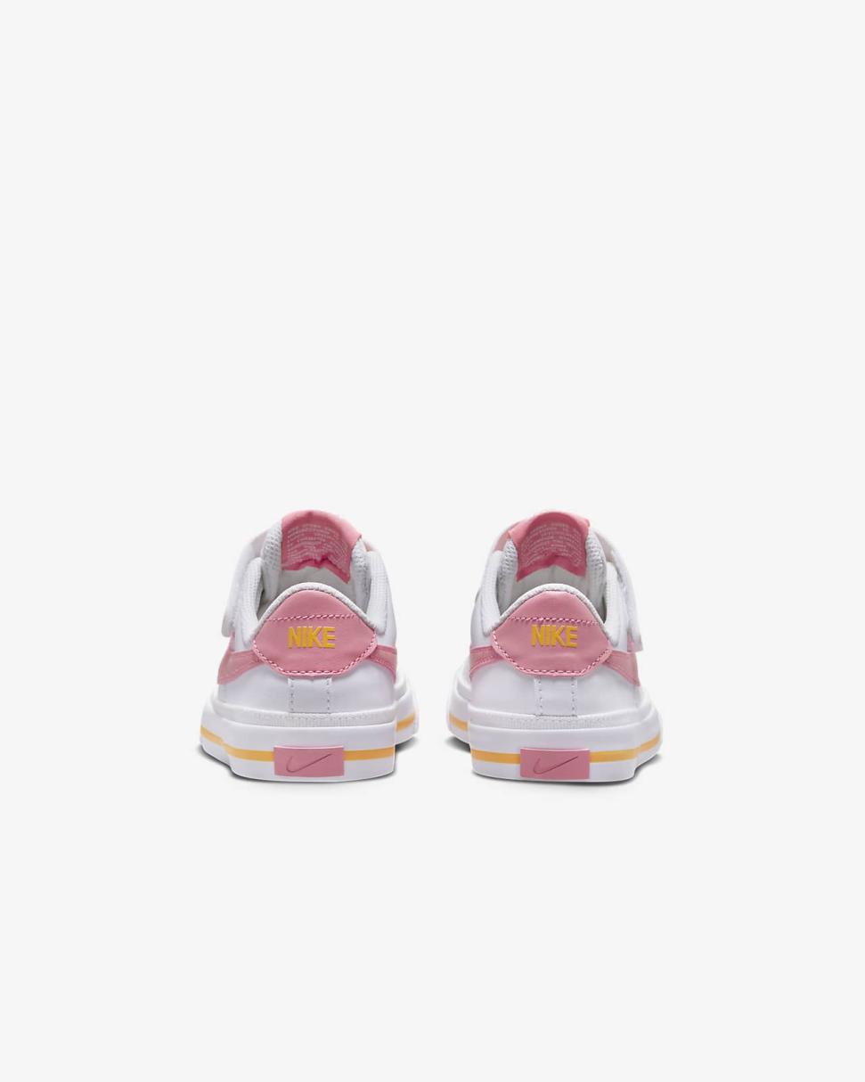 Nike Court Legacy White/Laser Orange/Coral Chalk | Kids Nike First Day Kicks
