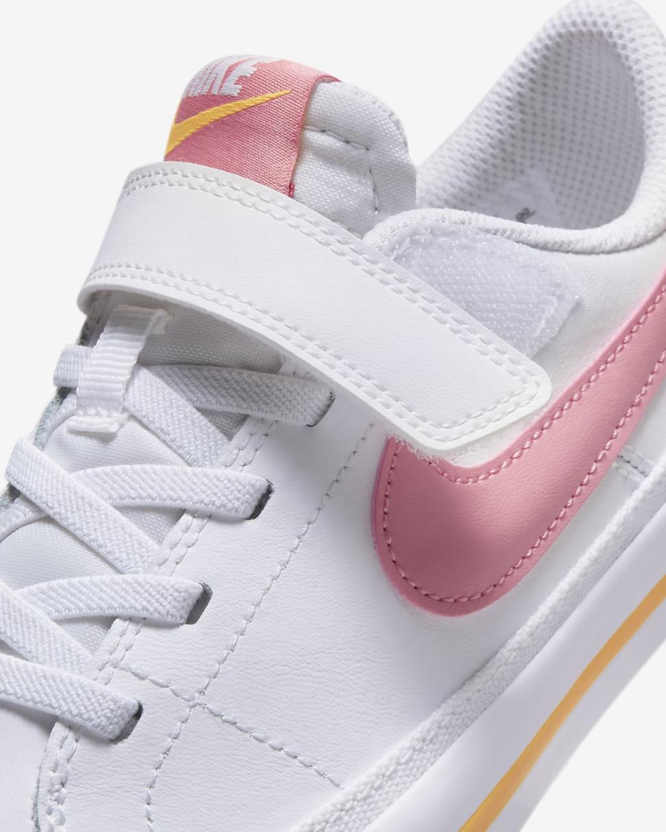Nike Court Legacy White/Laser Orange/Coral Chalk | Kids Nike First Day Kicks