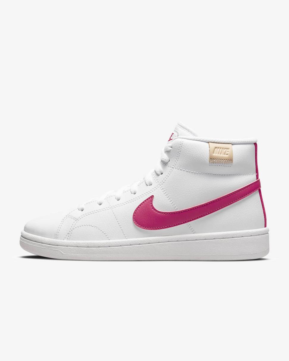 Nike Court Royale 2 Mid White/White Onyx/Rush Pink | Womens Nike Lifestyle