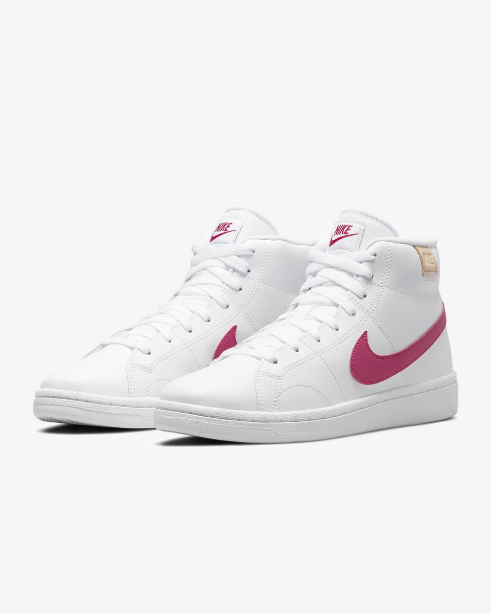 Nike Court Royale 2 Mid White/White Onyx/Rush Pink | Womens Nike Lifestyle