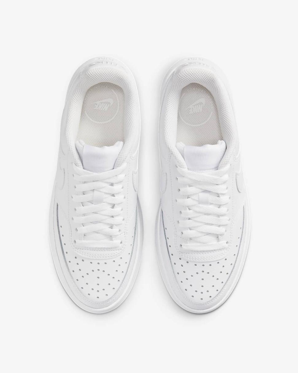 Nike Court Vision Alta White/White/White | Womens Nike First Day Kicks