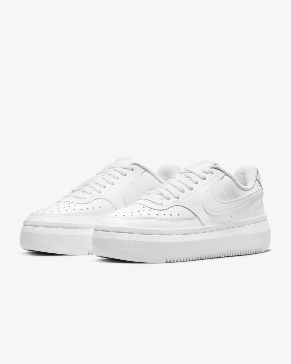 Nike Court Vision Alta White/White/White | Womens Nike First Day Kicks