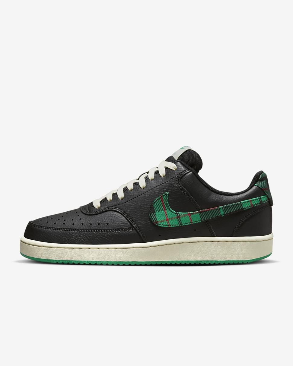 Nike Court Vision Low Black/Coconut Milk/University Red/Stadium Green | Mens Nike Lifestyle