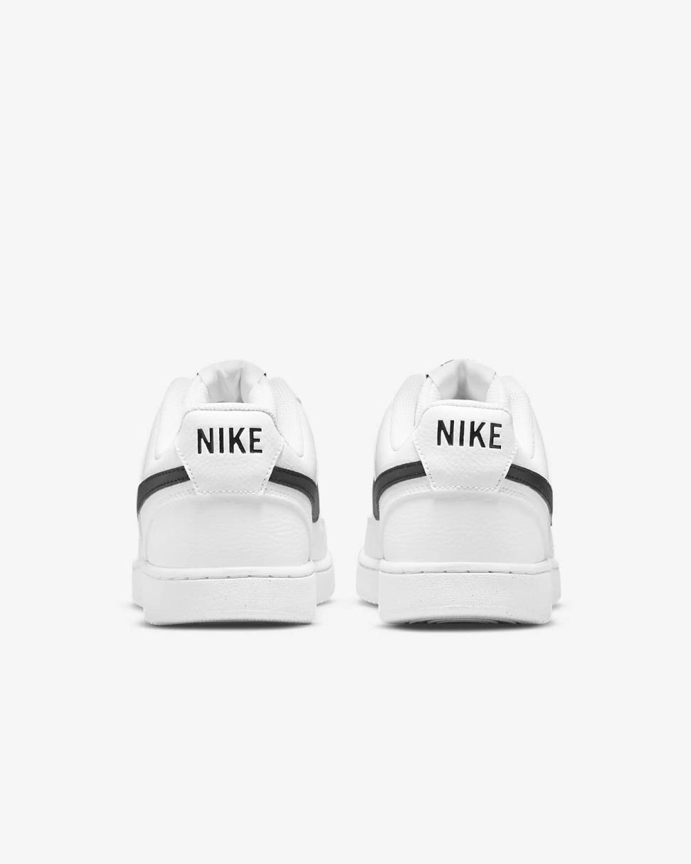 Nike Court Vision Low Next Nature White/White/Black | Mens Nike First Day Kicks