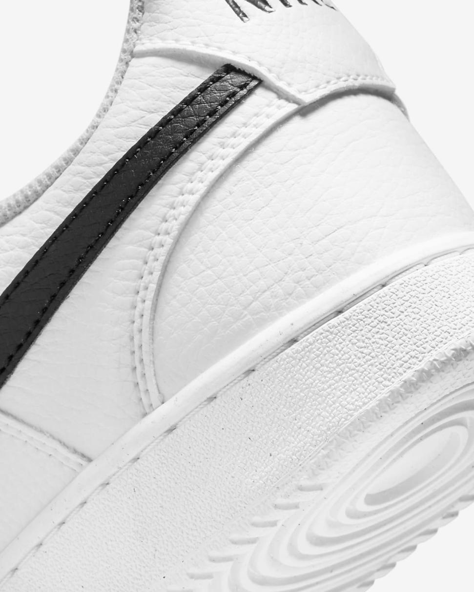 Nike Court Vision Low Next Nature White/White/Black | Mens Nike First Day Kicks