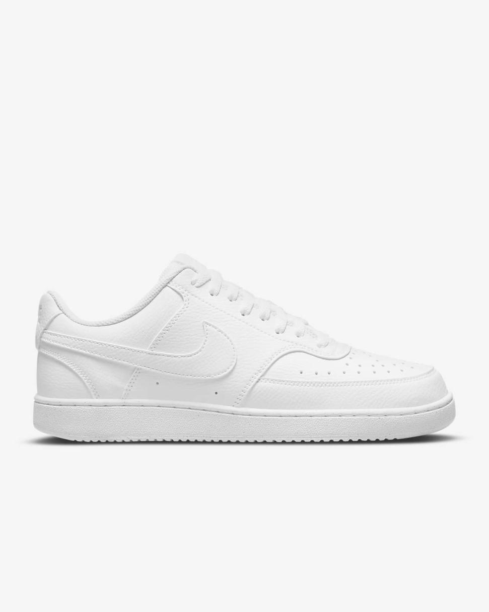 Nike Court Vision Low Next Nature White/White/White | Mens Nike First Day Kicks