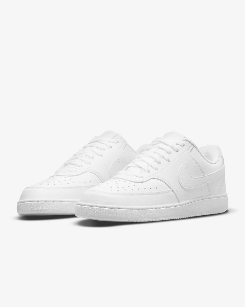 Nike Court Vision Low Next Nature White/White/White | Mens Nike First Day Kicks