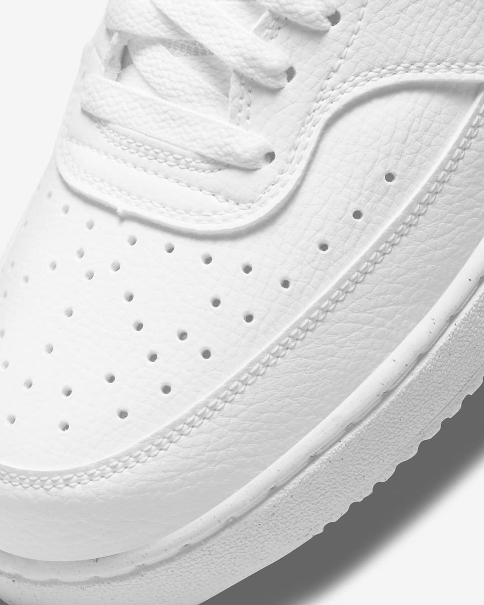 Nike Court Vision Low Next Nature White/White/White | Mens Nike First Day Kicks
