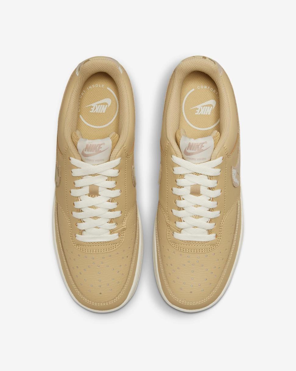 Nike Court Vision Low Sesame/Sail/Pink Oxford/Multi-Color | Womens Nike Lifestyle