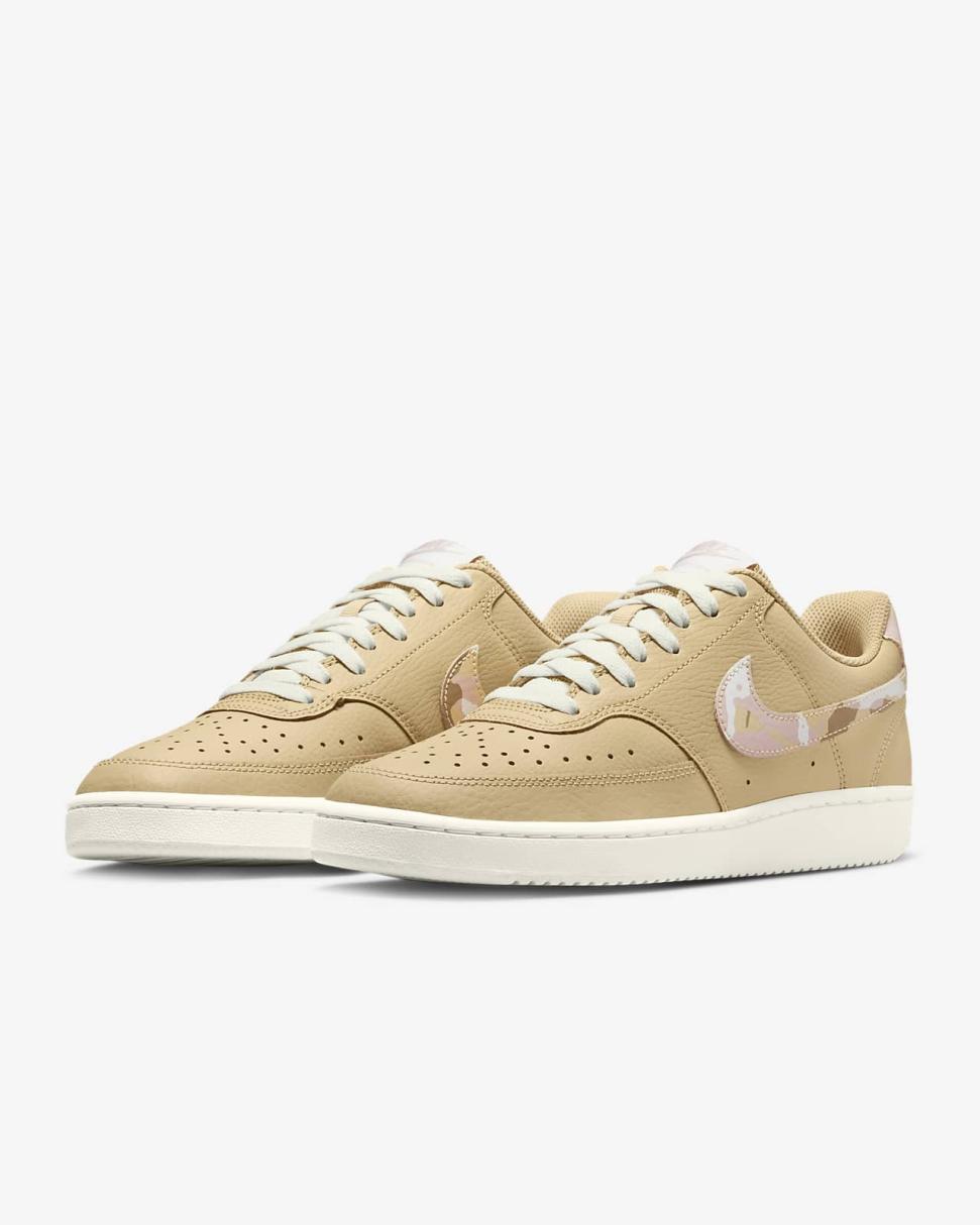 Nike Court Vision Low Sesame/Sail/Pink Oxford/Multi-Color | Womens Nike Lifestyle