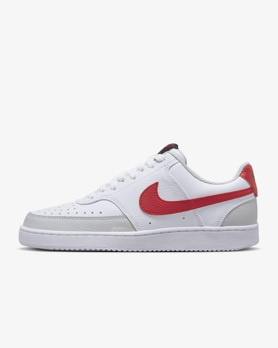 Nike Court Vision Low White/Grey Fog/Black/University Red | Womens Nike Lifestyle