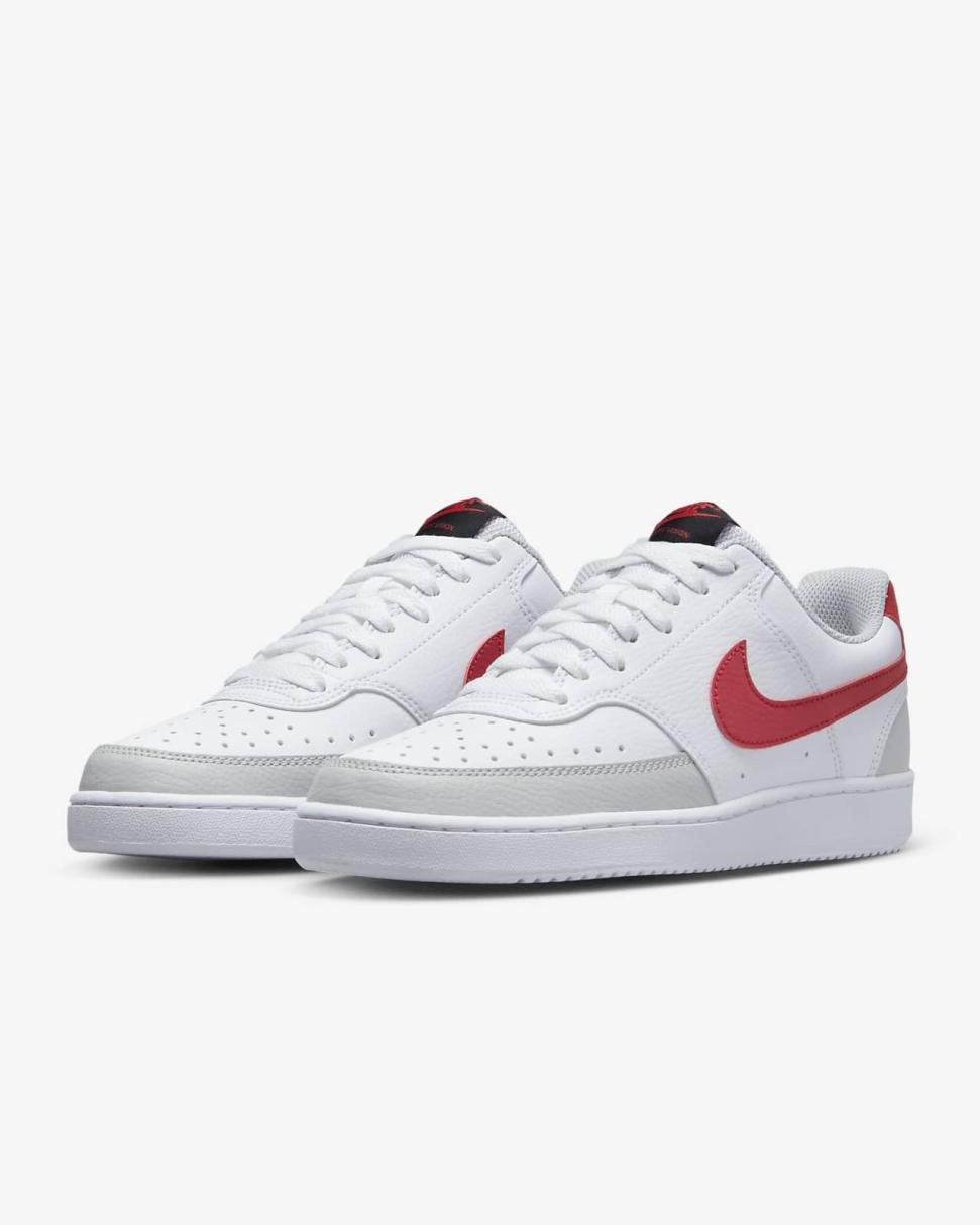Nike Court Vision Low White/Grey Fog/Black/University Red | Womens Nike Lifestyle