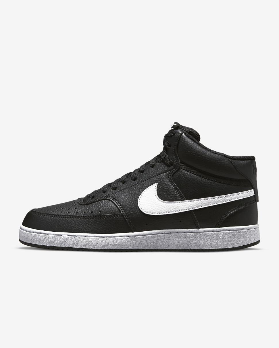 Nike Court Vision Mid Next Nature Black/Black/White | Mens Nike Lifestyle