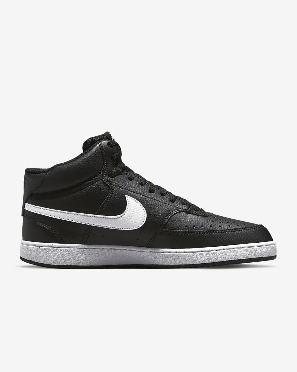 Nike Court Vision Mid Next Nature Black/Black/White | Mens Nike Lifestyle