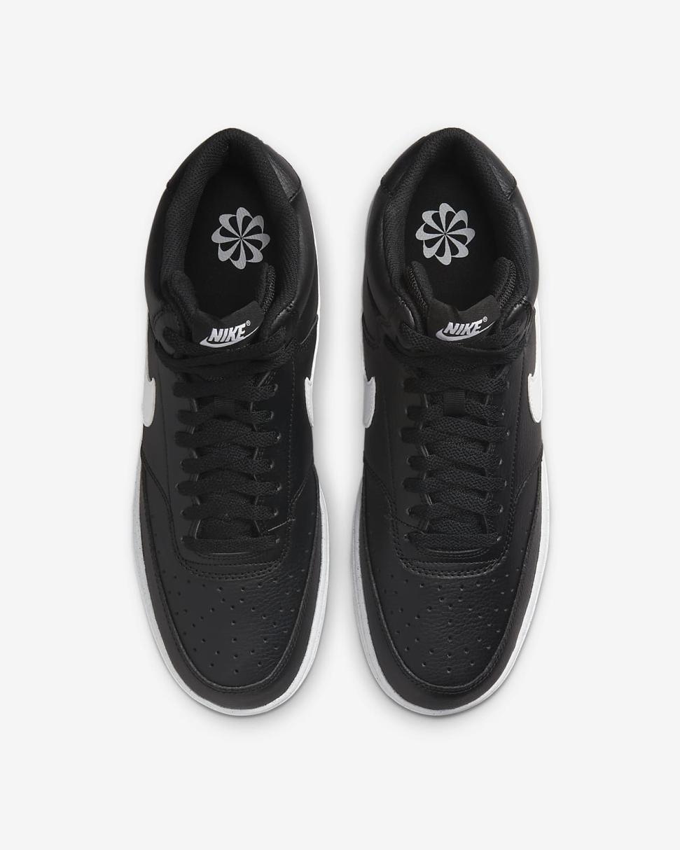 Nike Court Vision Mid Next Nature Black/Black/White | Mens Nike Lifestyle