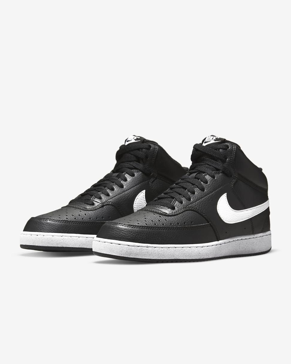 Nike Court Vision Mid Next Nature Black/Black/White | Mens Nike Lifestyle