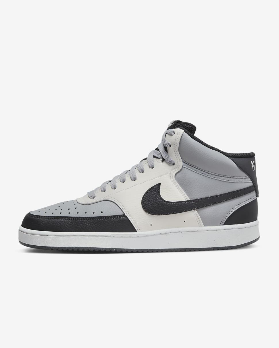 Nike Court Vision Mid Next Nature Light Smoke Grey/Sail/Black | Mens Nike Lifestyle