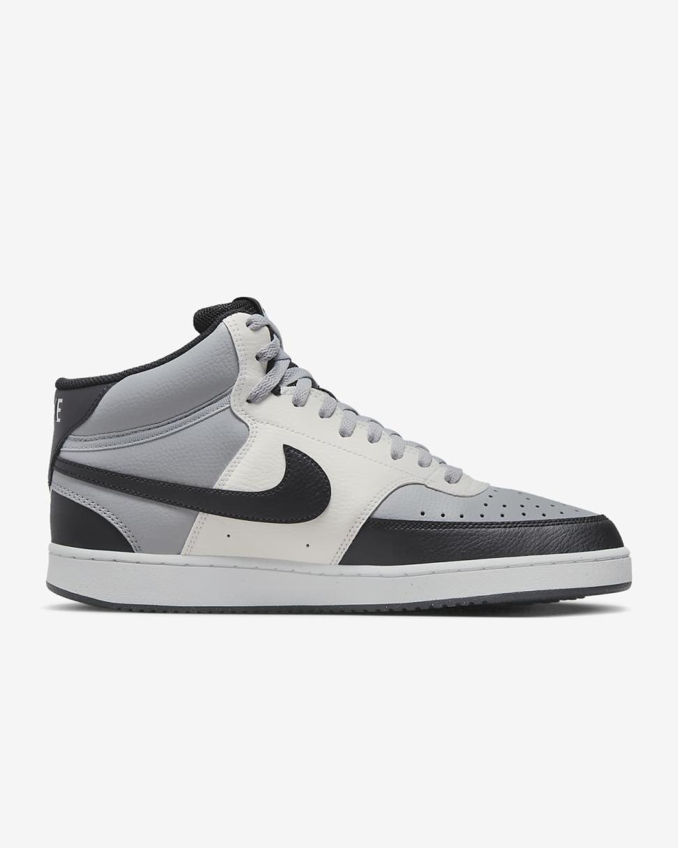 Nike Court Vision Mid Next Nature Light Smoke Grey/Sail/Black | Mens Nike Lifestyle