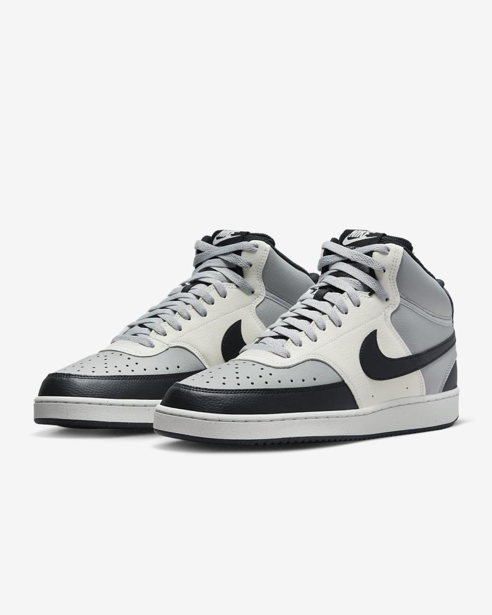 Nike Court Vision Mid Next Nature Light Smoke Grey/Sail/Black | Mens Nike Lifestyle