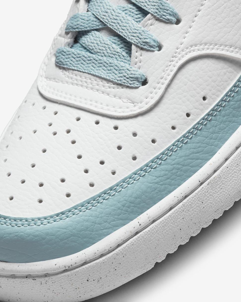 Nike Court Vision Mid Next Nature White/Ocean Bliss/Gum Light Brown/Laser Orange | Mens Nike Lifestyle