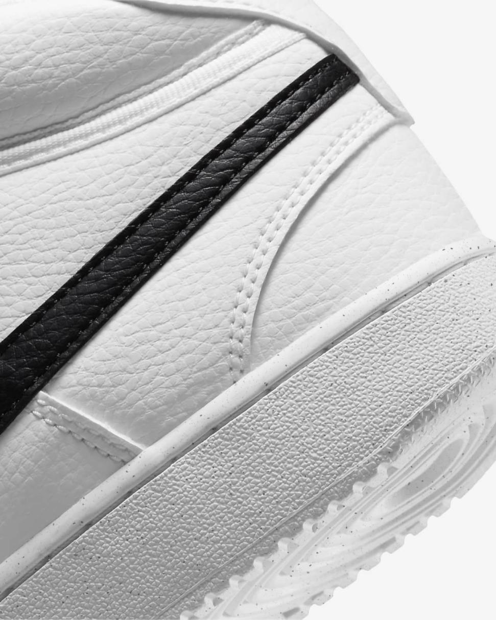 Nike Court Vision Mid Next Nature White/White/Black | Mens Nike Lifestyle