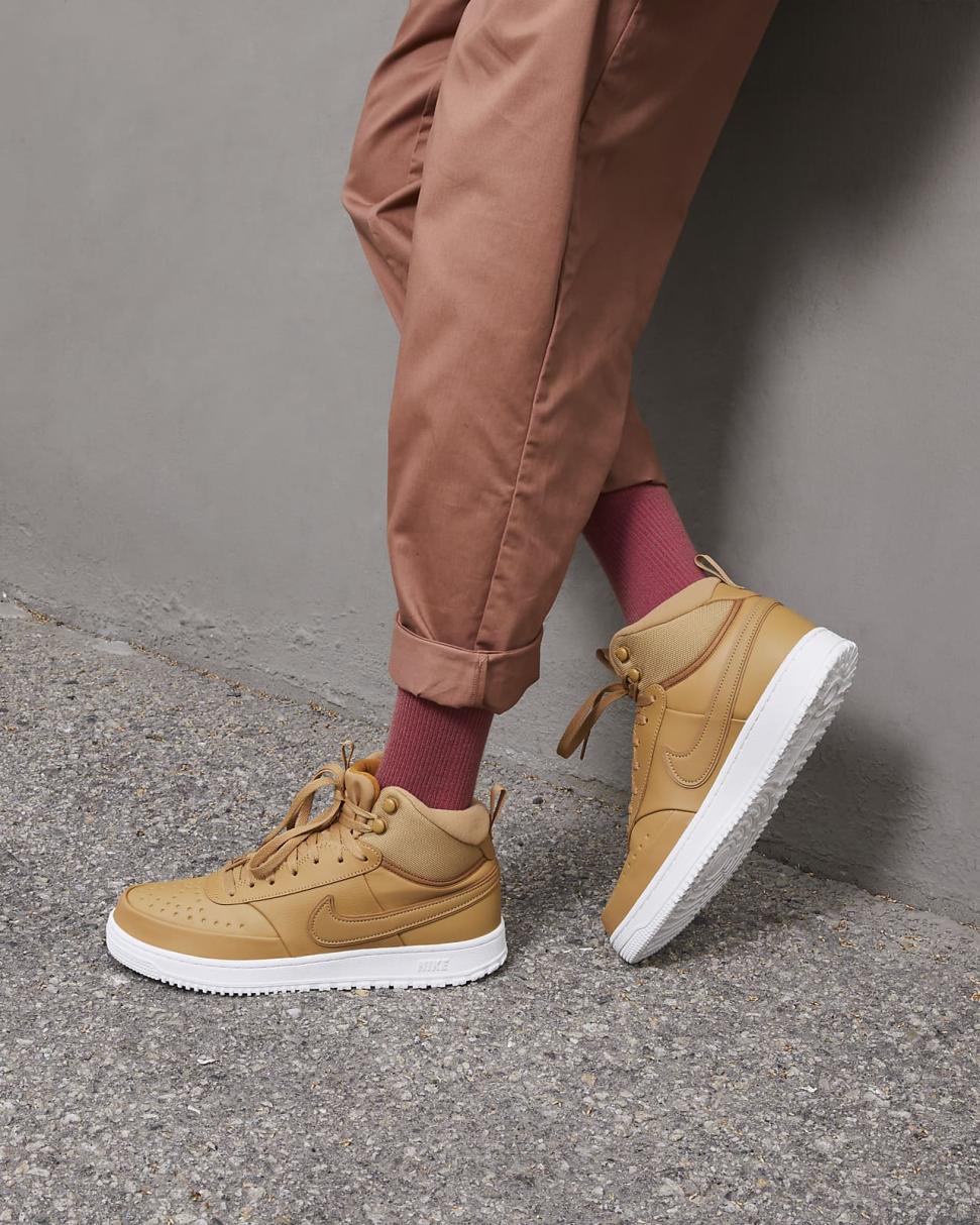 Nike Court Vision Mid Winter Elemental Gold/Sail/Desert Ochre/Elemental Gold | Mens Nike Lifestyle