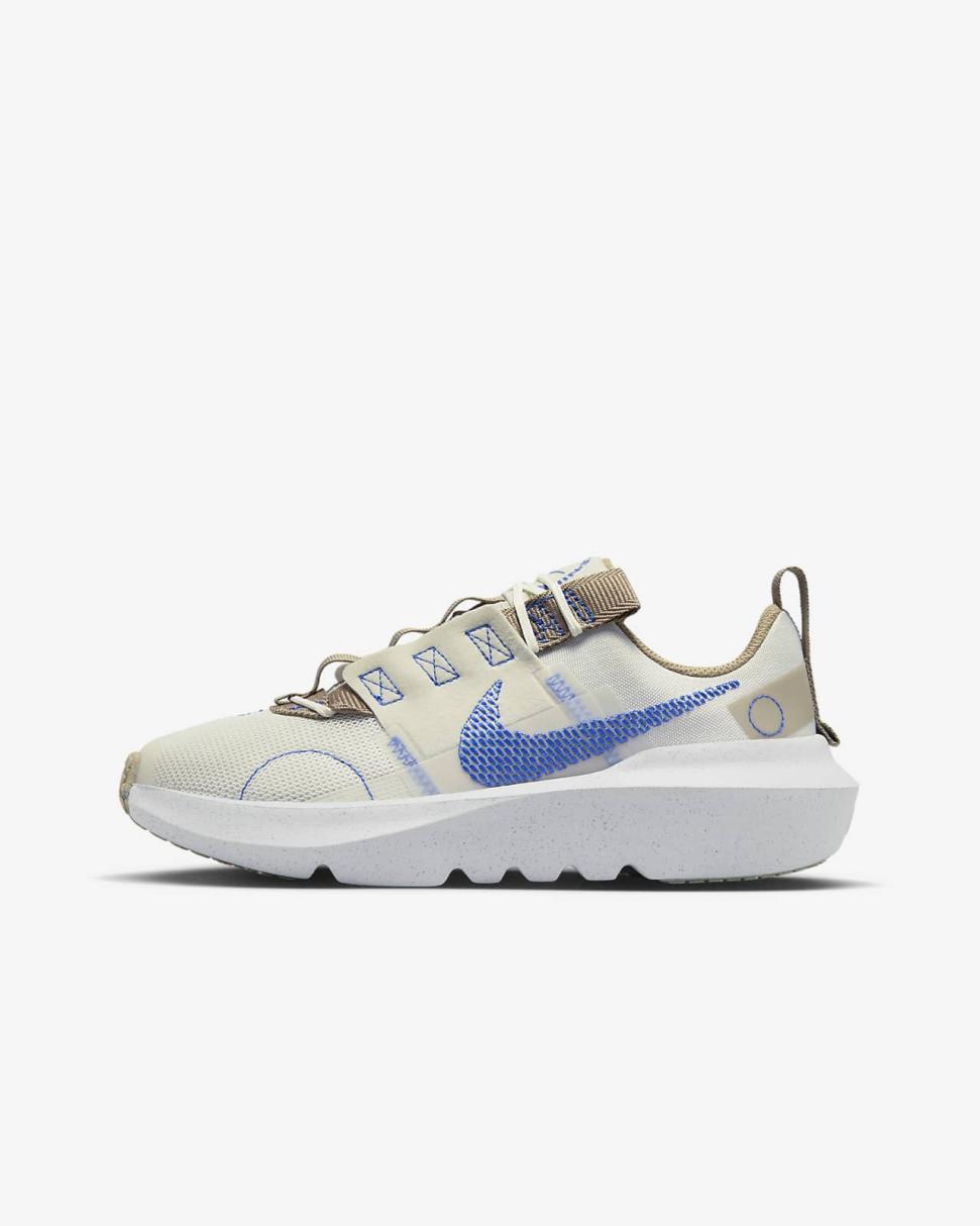 Nike Crater Impact Light Bone/Khaki/White/Racer Blue | Kids Nike Lifestyle
