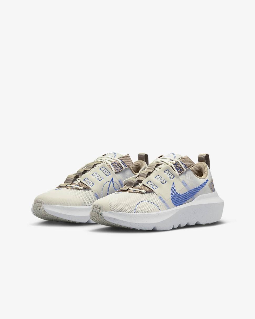 Nike Crater Impact Light Bone/Khaki/White/Racer Blue | Kids Nike Lifestyle