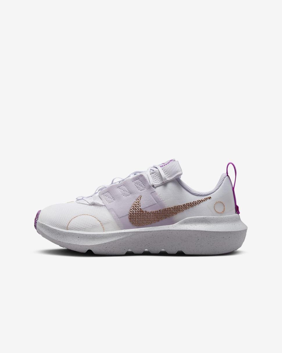 Nike Crater Impact White/Vivid Purple/Violet Frost/Metallic Copper | Kids Nike Lifestyle