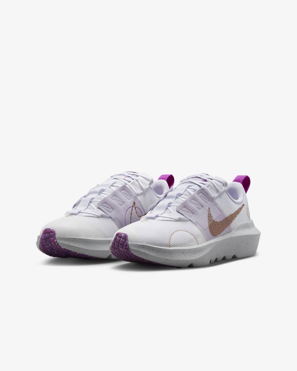 Nike Crater Impact White/Vivid Purple/Violet Frost/Metallic Copper | Kids Nike Lifestyle