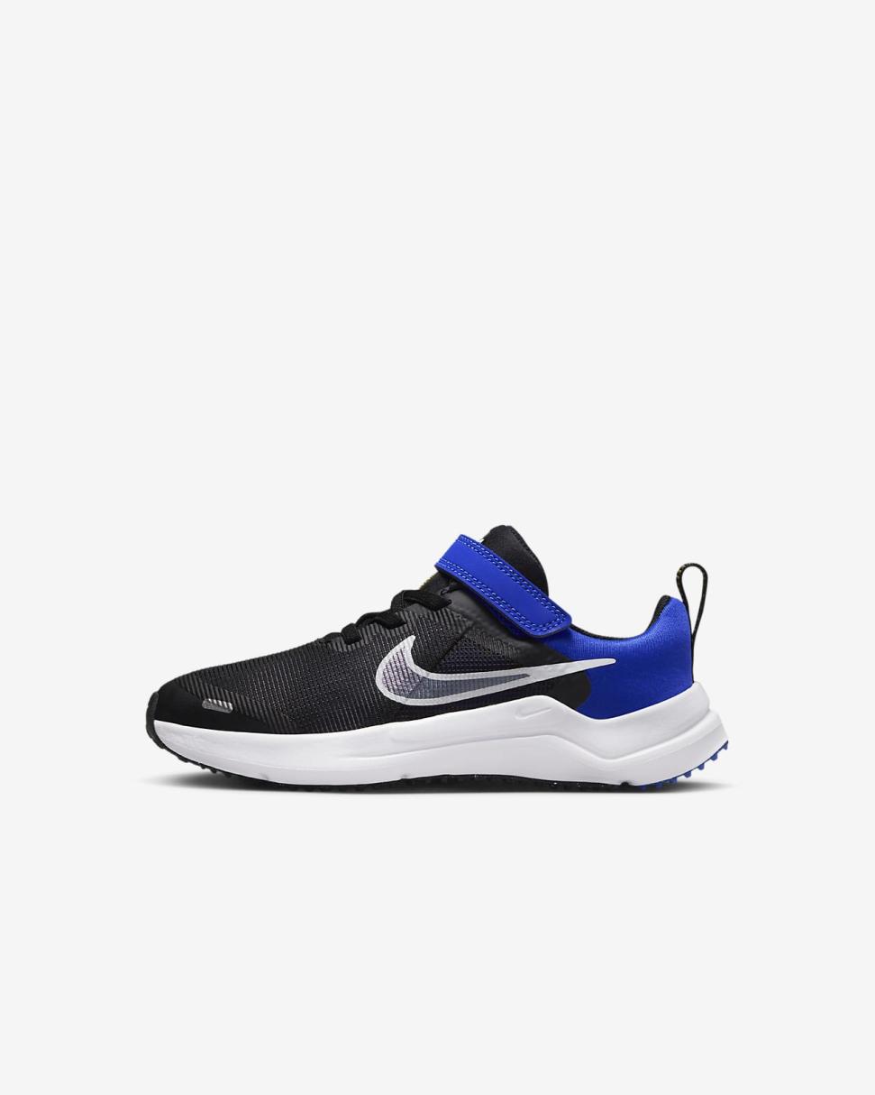 Nike Downshifter 12 Black/Racer Blue/Laser Orange/White | Kids Nike Running