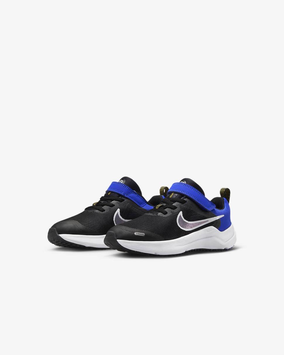 Nike Downshifter 12 Black/Racer Blue/Laser Orange/White | Kids Nike Running