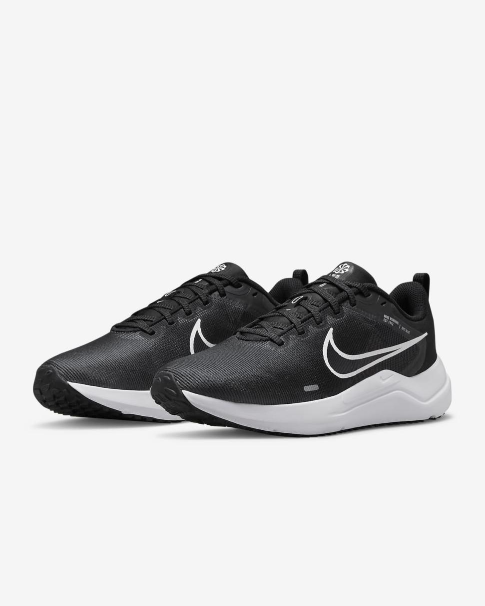 Nike Downshifter 12 Black/Smoke Grey/Pure Platinum/White | Womens Nike Running